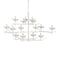 Visual Comfort Signature x Julie Neill Clementine Low Wide Tiered Chandelier  option PLaster White
