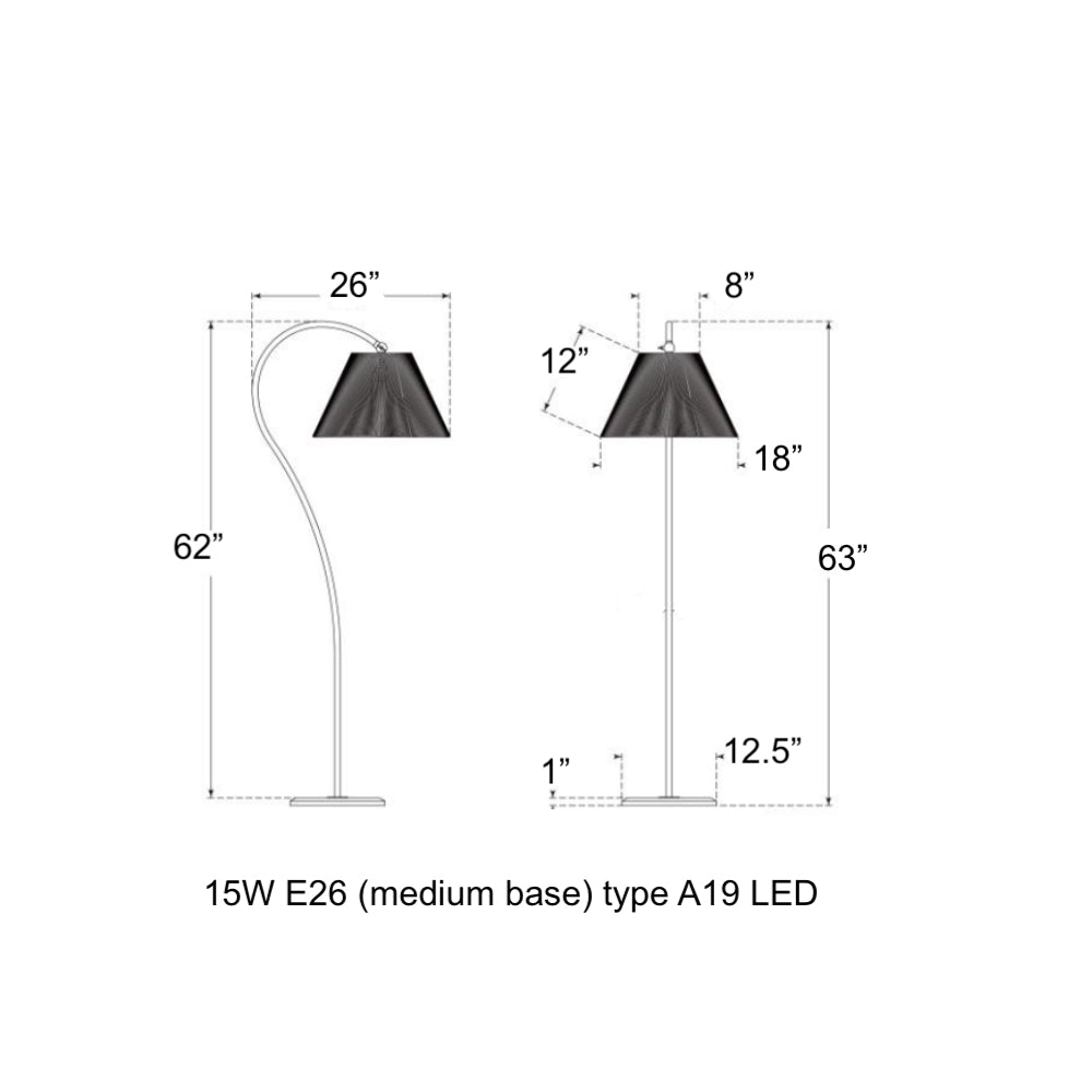 Visual Comfort Signature x Amber Lewis Dume Arched Floor Lamp