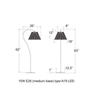 Visual Comfort Signature x Amber Lewis Dume Arched Floor Lamp