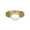 Kelly Wearstler Ebell Mini LED Flush Mount  option Natural Brass