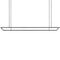 Mick De Giulio Stagger Halo LED Linear Pendant Light  option Nightshade Black