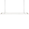 Mick De Giulio Stagger Halo LED Linear Pendant Light  option Polished Stainless Steel