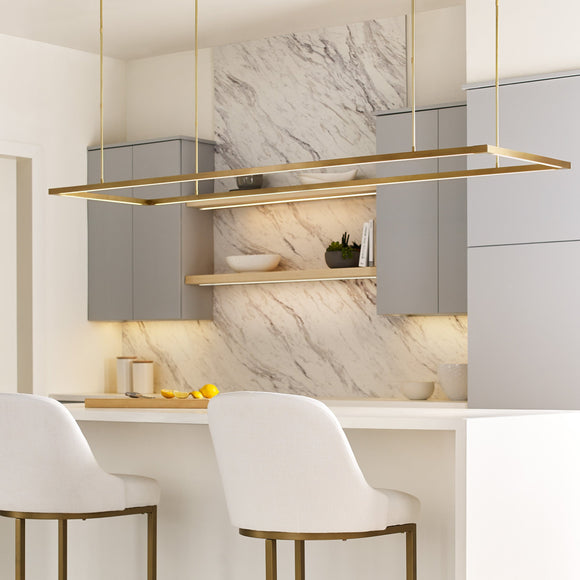 Mick De Giulio Stagger Halo LED Linear Pendant Light