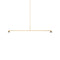 Sean Lavin Midrand Crystal LED Linear Chandelier  option Hand-Rubbed Antique Brass