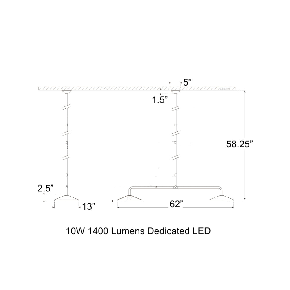 Visual Comfort Signature x Amber Lewis Ponce Linear Pendant Light