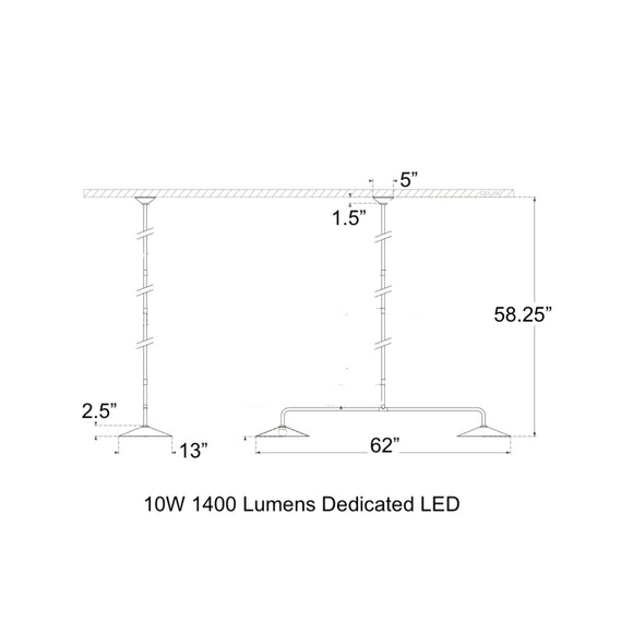 Visual Comfort Signature x Amber Lewis Ponce Linear Pendant Light