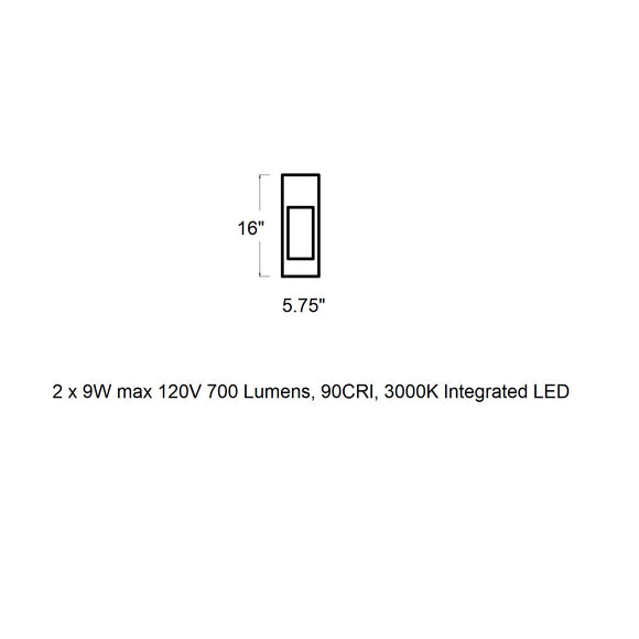 Testa Outdoor LED Wall Sconce