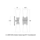 Visual Comfort Signature x Kelly Wearstler Utopia Double Bathroom Vanity Light