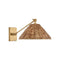 Visual Comfort Signature x Marie Flanigan Wimberley Single Library Wall Sconce  option Natural Wicker