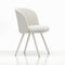 Mikado Dining Side Chair  option Nubia Ivory/Pearl / Chalk Powder Coated