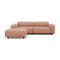 Soft Modular 2-Seater Sofa with Ottoman  option Iroko 2 Salmon