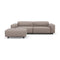 Soft Modular 2-Seater Sofa with Ottoman  option Savana Mauve Melange