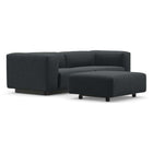 Soft Modular 2-Seater Sofa with Ottoman
