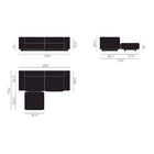 Soft Modular 2-Seater Sofa with Ottoman