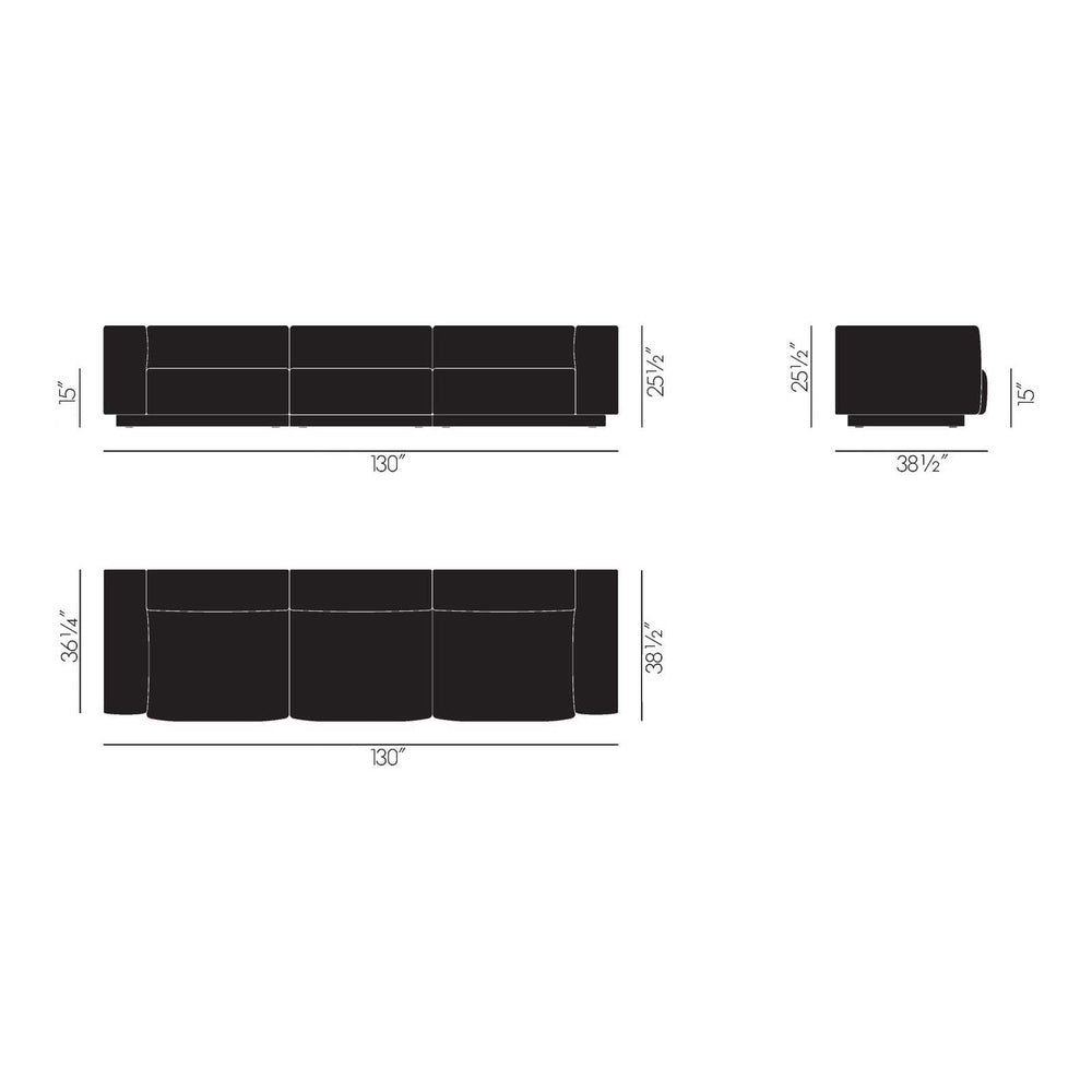 Soft Modular 3-Seater Sofa