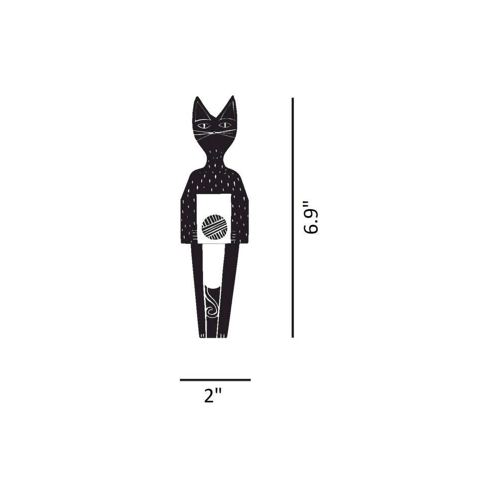 Wooden Doll Cat
