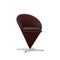 Cone Lounge Chair  option Hola 03 Chestnut / Stainless Steel Brushed