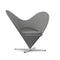 Heart Cone Lounge Chair  option Cosy 2 Pebble Grey 01 / Stainless Steel Brushed
