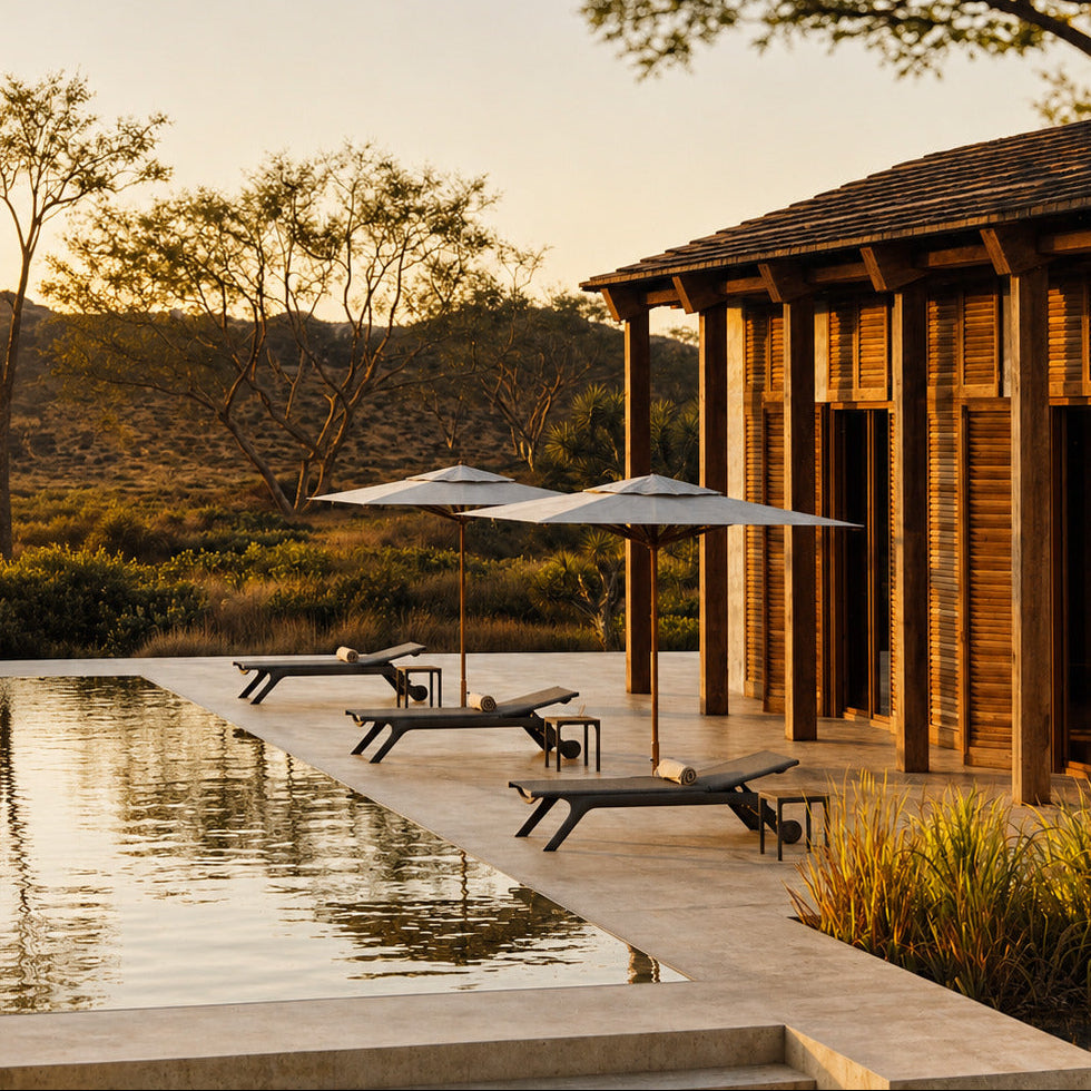 Africa Outdoor HPL Sun Lounger Table