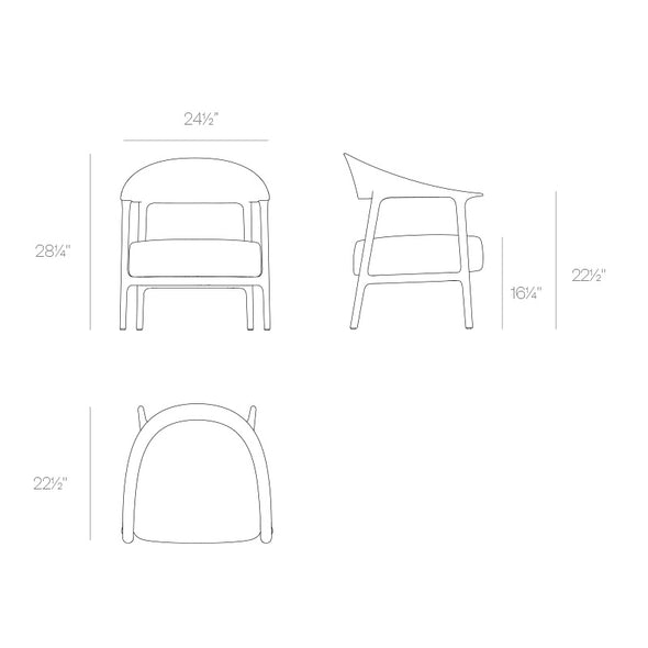 Africa Low Upholsetered Dining Armchair