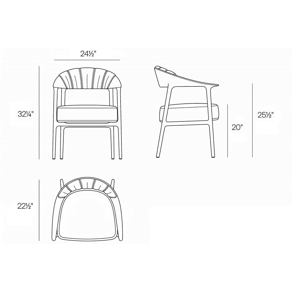 Africa Padded Upholstered Outdoor Armchair