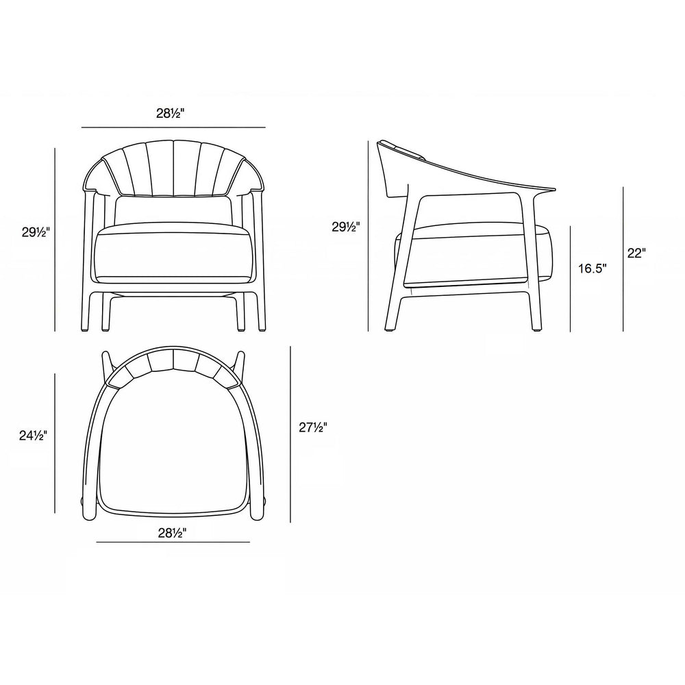 Africa Padded Outdoor Lounge Chair