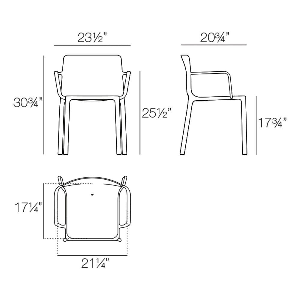 Kes Outdoor Armchair (Set of 4)