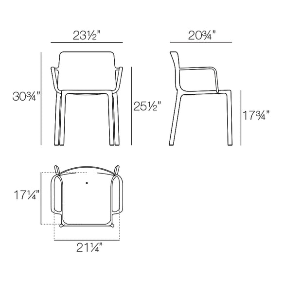Kes Outdoor Armchair (Set of 4)