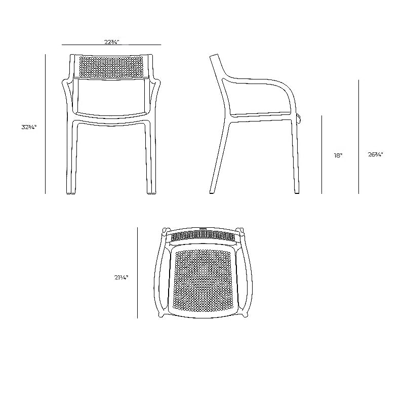 Madison Dots Outdoor Dining Armchair (Set of 4)