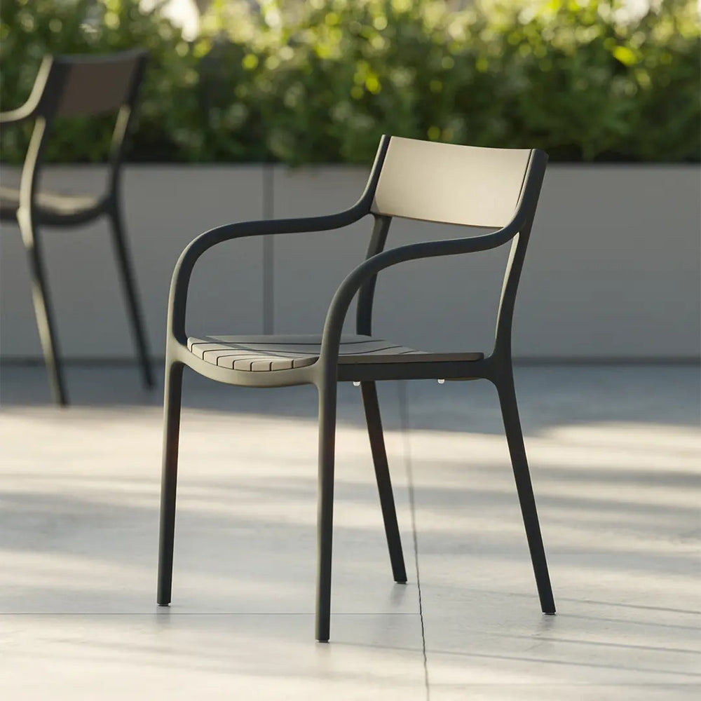 Madison Slats Outdoor Dining Armchair (Set of 4)