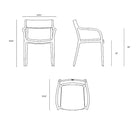 Madison Upholstered Outdoor Dining Armchair (Set of 4)