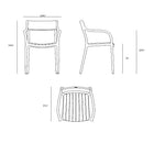 Madison Wood Outdoor Dining Armchair (Set of 4)