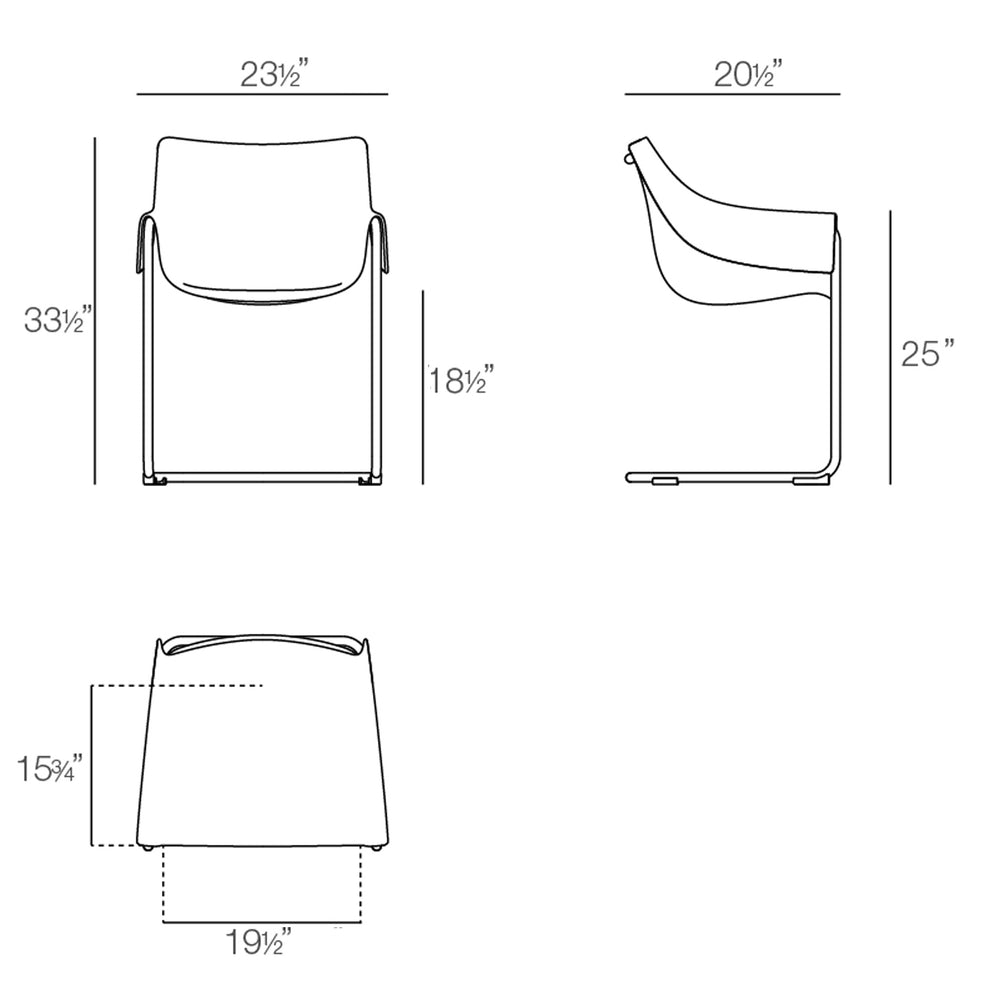 Manta Cantilever Outdoor Armchair (Set of 2)