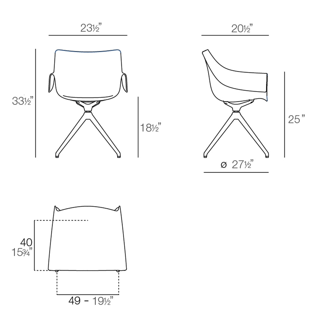 Manta Swivel Outdoor Armchair (Set of 2)