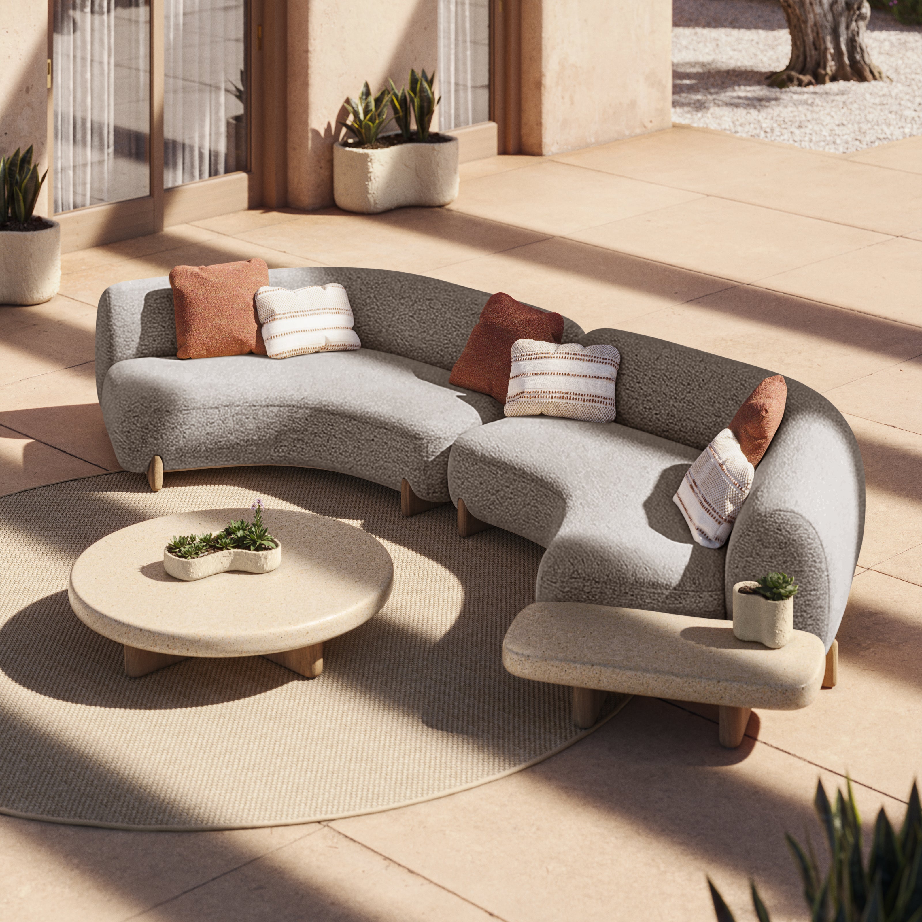 Vondom Milos 60-Degree Corner Outdoor Sectional Module - 2Modern