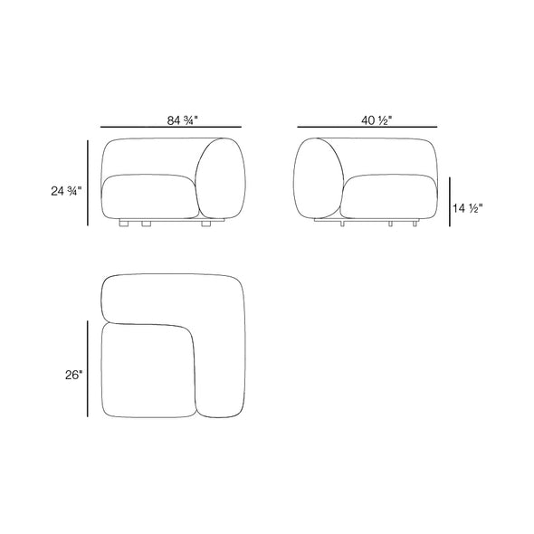 Milos Corner Outdoor Sectional Module