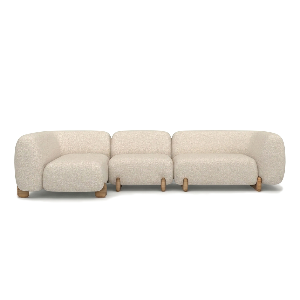 Milos 3-Piece Outdoor Sectional Sofa