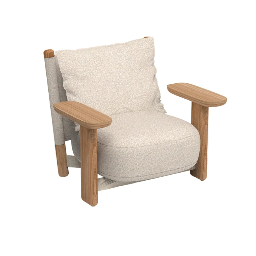 Milos Wood Outdoor Lounge Chair