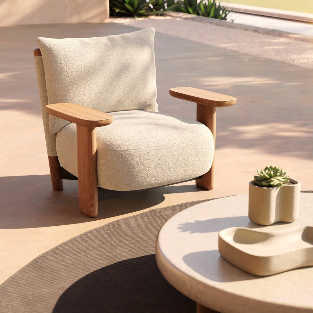 Milos Wood Outdoor Lounge Chair