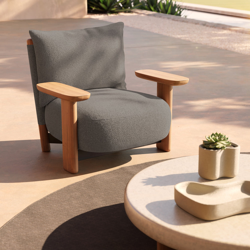 Milos Wood Outdoor Lounge Chair