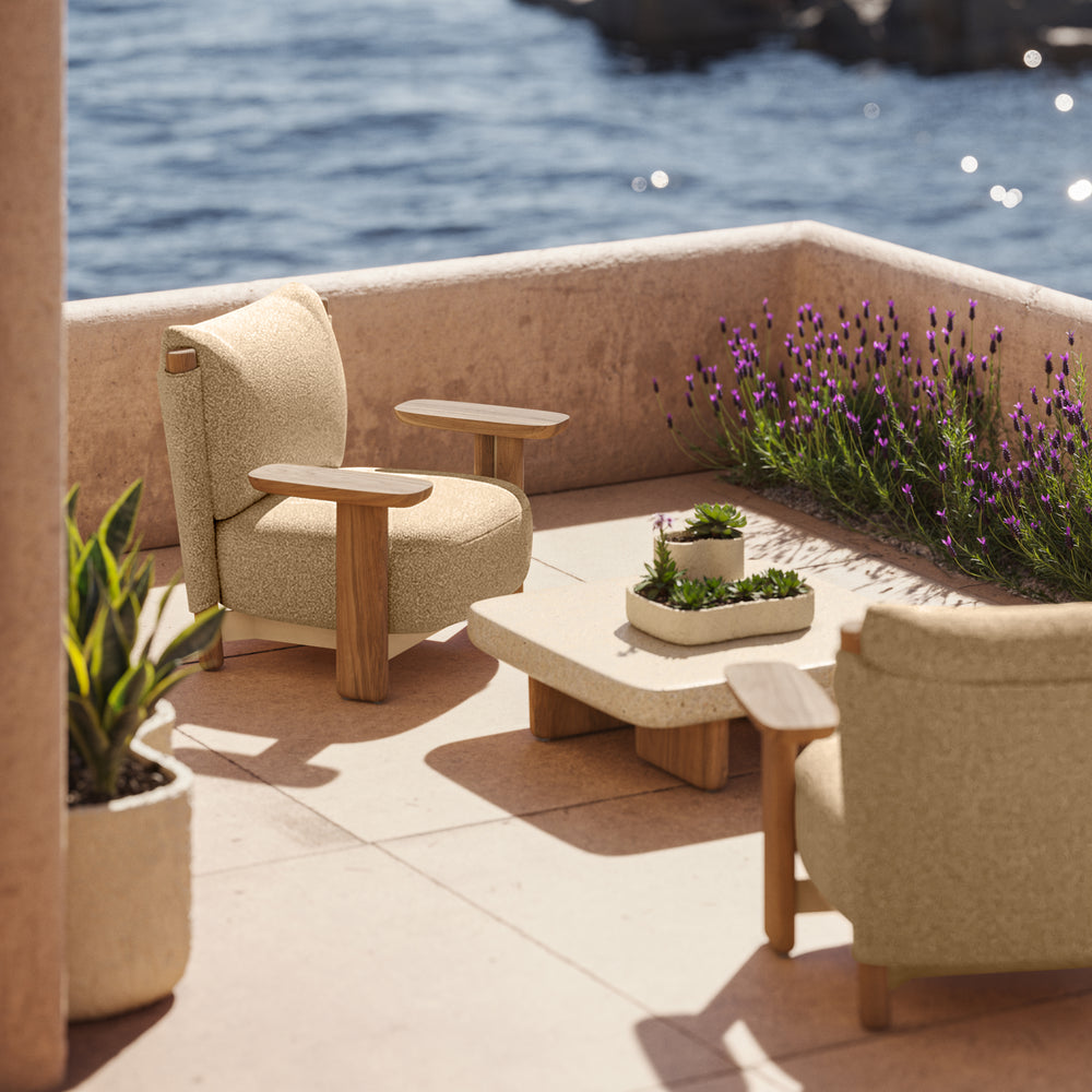 Milos Wood Outdoor Lounge Chair