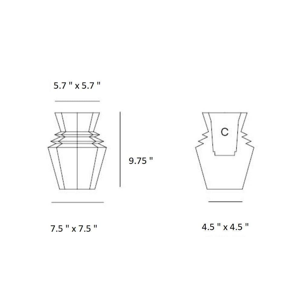 Origami Hinoki Planter