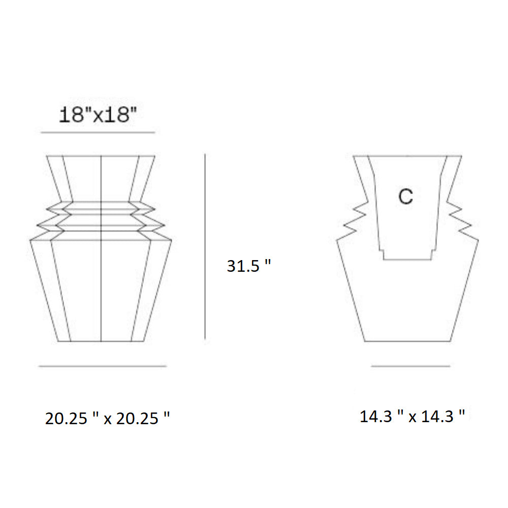 Origami Hinoki Planter