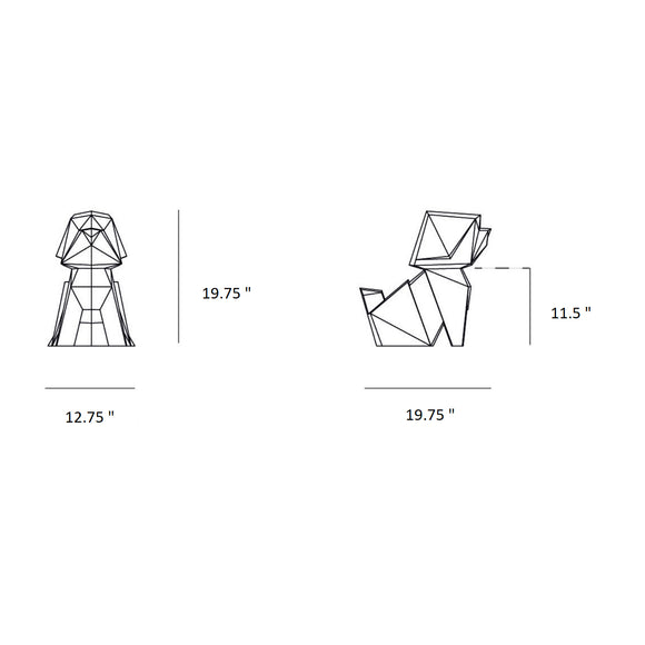 Origami Inu Statue