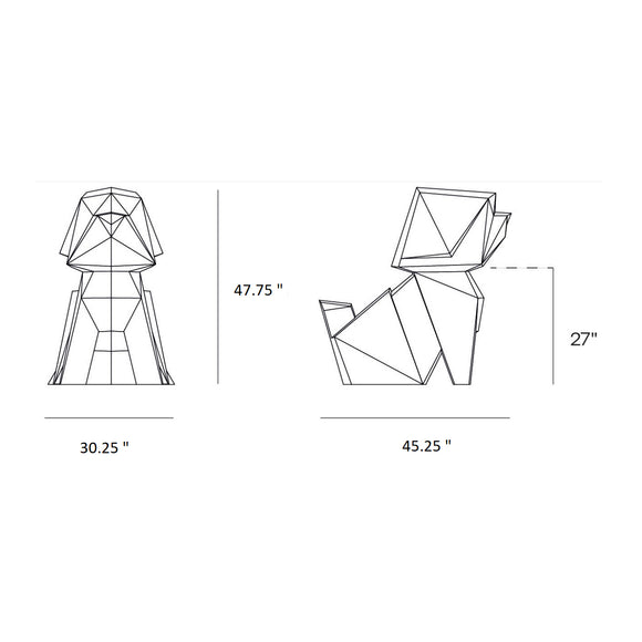 Origami Inu Statue