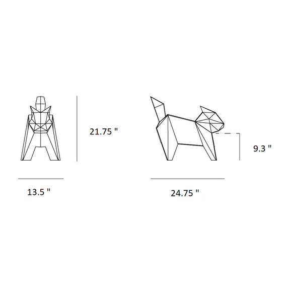 Origami Neko Statue