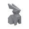 Origami Usagi Statue  option Gray