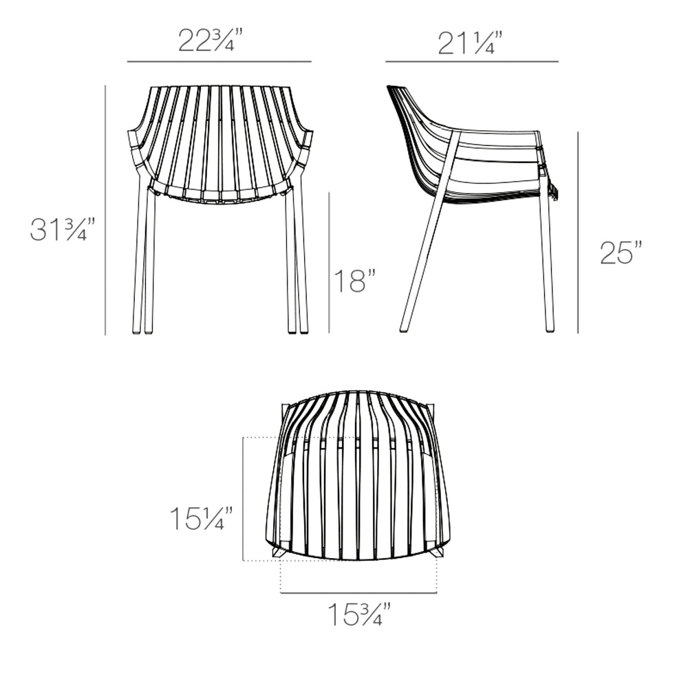 Spritz 56017 Outdoor Armchair (Set of 4)