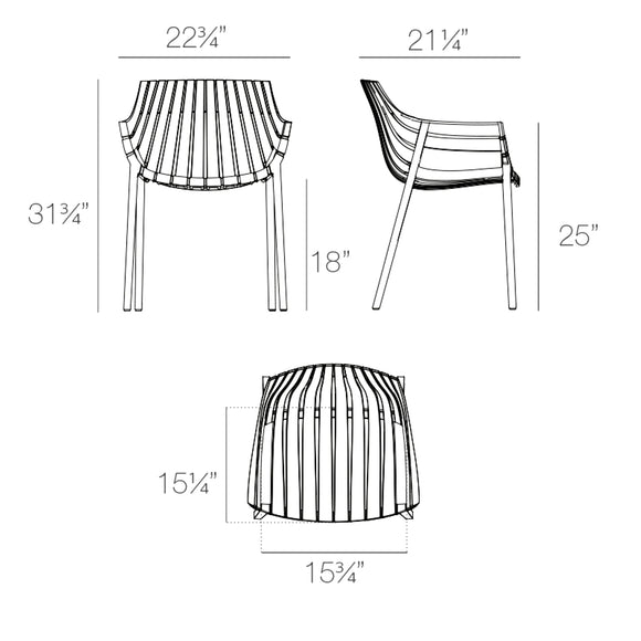 Spritz 56017 Outdoor Armchair (Set of 4)