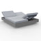 Vela 4 Reclining Backrest Daybed with Parasol Base  option Steel / Silvertex Steel 1208